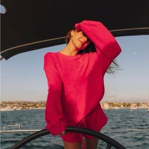 Daily drills hot pink towel terry set, xs/s